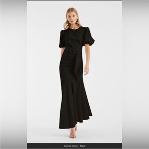 Sachin + Babi Elegant Black Midi Dress